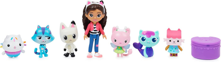 Gabby's Dollhouse, Deluxe Figur Geschenkset mit 7 Spielfiguren und Überraschungszubehör, Kinderspiel