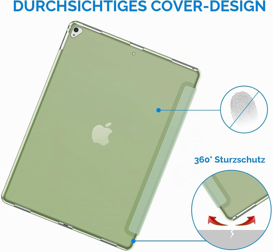 JETech Hülle für iPad Pro 12,9 (1. und 2. Generation, Modell 2015 und 2017), Schutzhülle mit Auto Sc