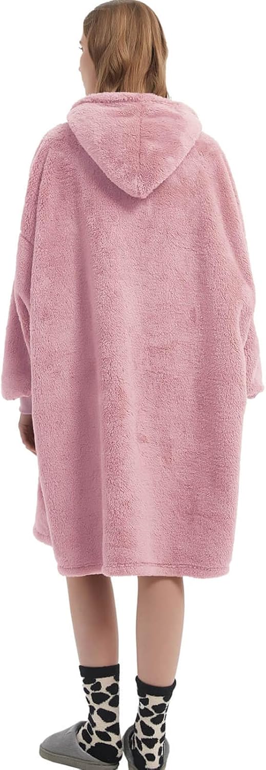 FELOVE Hoodie Decke Ärmeln Kuschelpullover Mit einer grossen Tasche,Tragbare Decke Ultra Soft Bequem