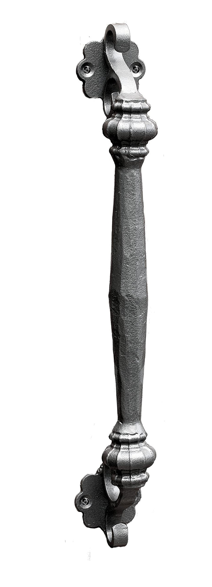 UHRIG Schmiedeeisen Schiebetürgriff 44 cm antik Anthrazit Grau, Türgriff für Haustür, Scheunentor us