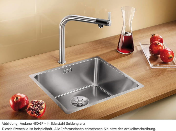 BLANCO ANDANO 450-IF | Edelstahl | Einbauart: Einbau von Oben &amp; Flächenbündig | ohne Ablauffernbedie