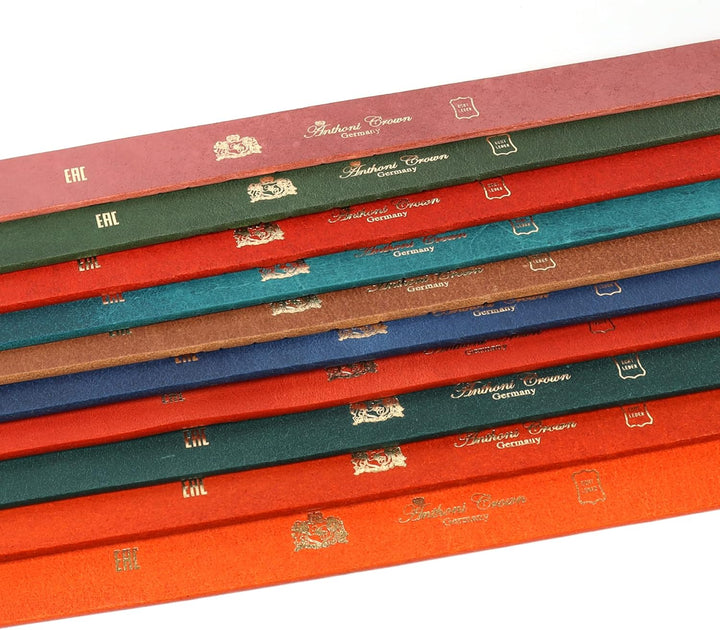 Anthoni Crown Damen Ledergürtel Gürtel 105 Dunkelblau, 105 Dunkelblau