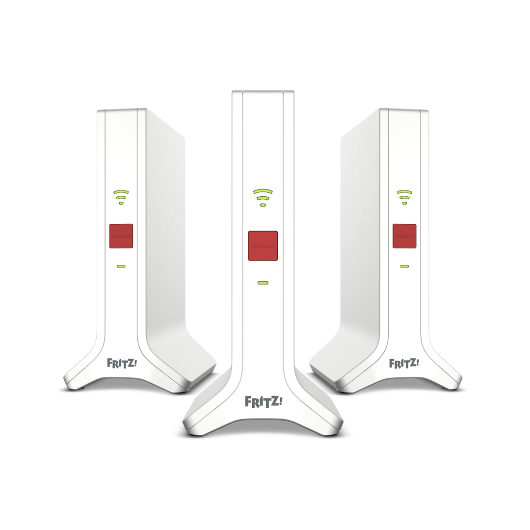 FRITZ!Mesh Set 4200 3er-Set (3x FRITZ!Repeater, ideal für Internetrouter oder Glasfasermodem (ONT),