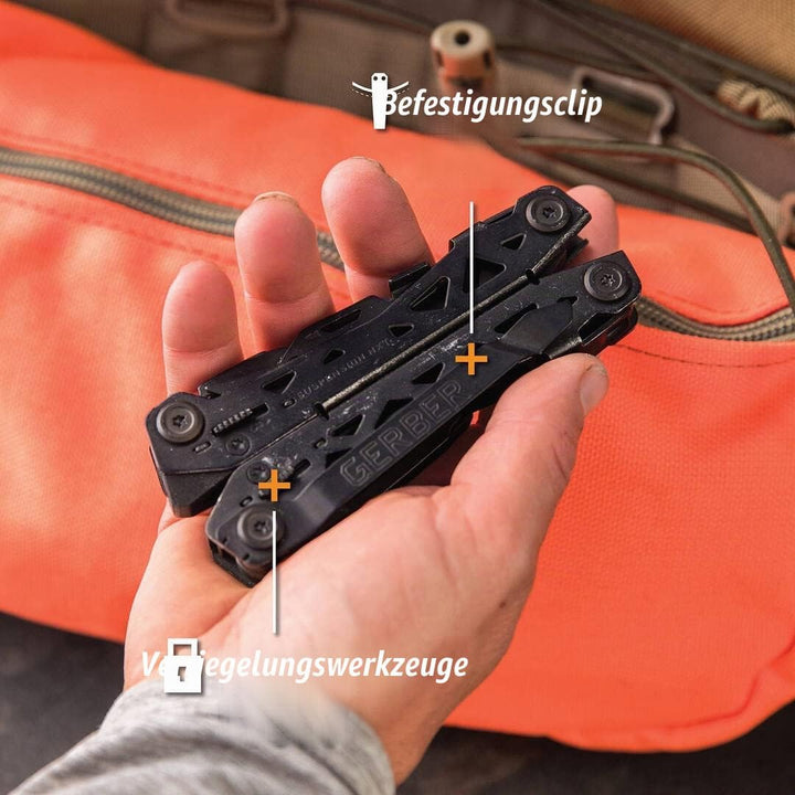 Gerber Multi-Tool mit Gürtel-Clip und 15 Funktionen, Suspension NXT, Gewicht: 190 g, Länge geschloss