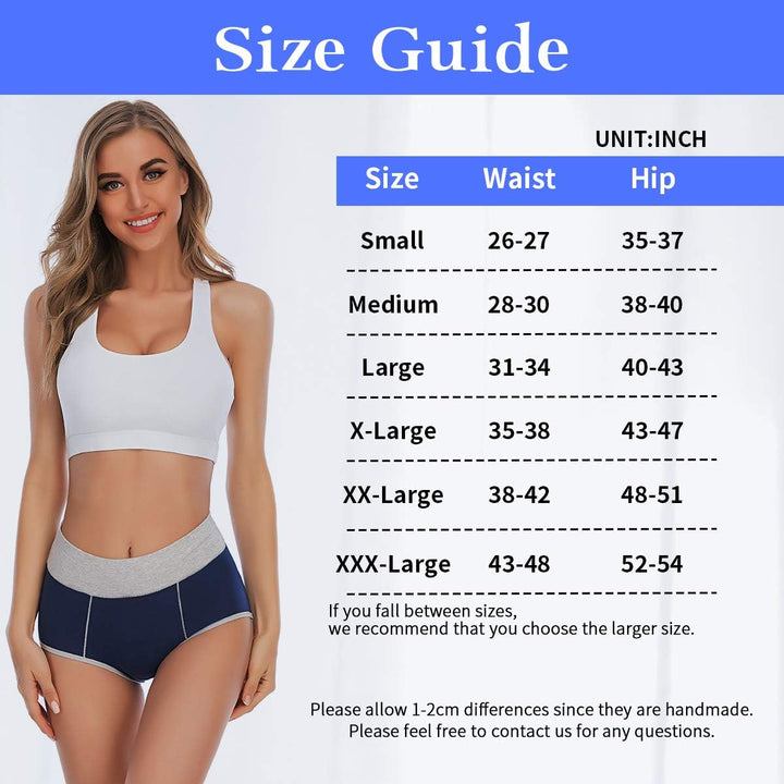 Senllori Damen Unterwäsche, hohe Taille, Baumwolle, Bauchkontrolle, weiche volle Abdeckung Multipack