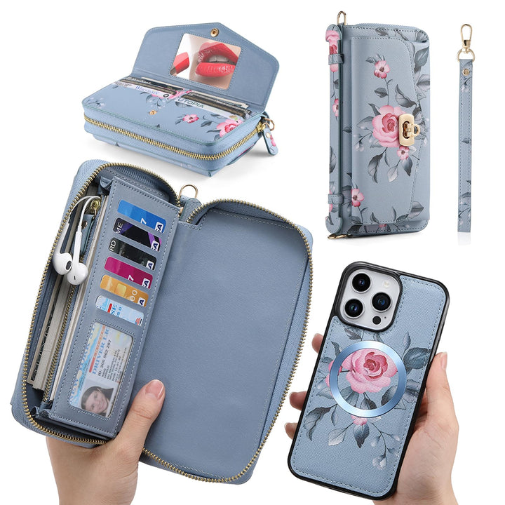 URMAX für iPhone 14 Pro Max LederHülle Handyhülle [Premium PU Leder] [Kartenfach] [Magnetverschluss]