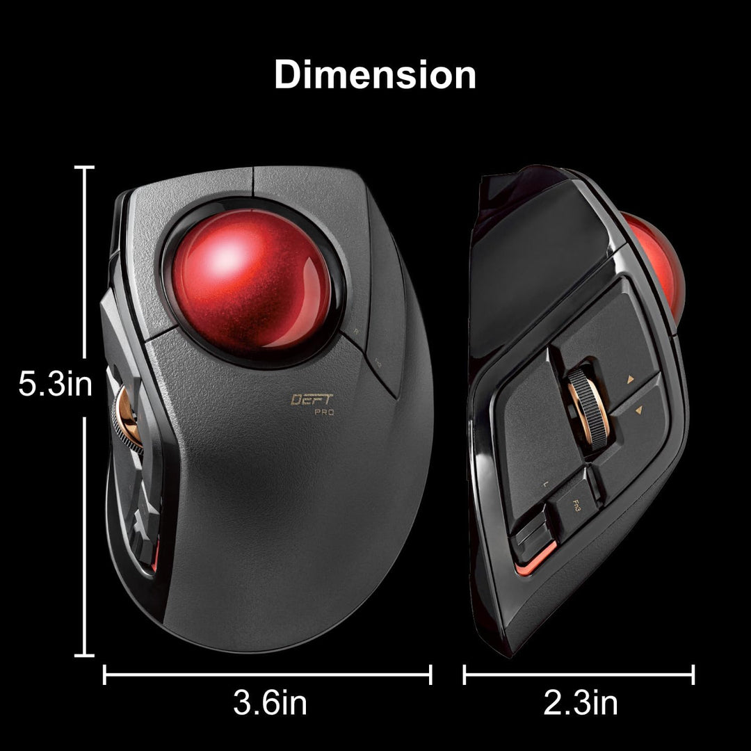ELECOM Kabelgebundene / kabellose / Bluetooth-Fingerbetriebene Trackball-Maus, kompatibel mit Window