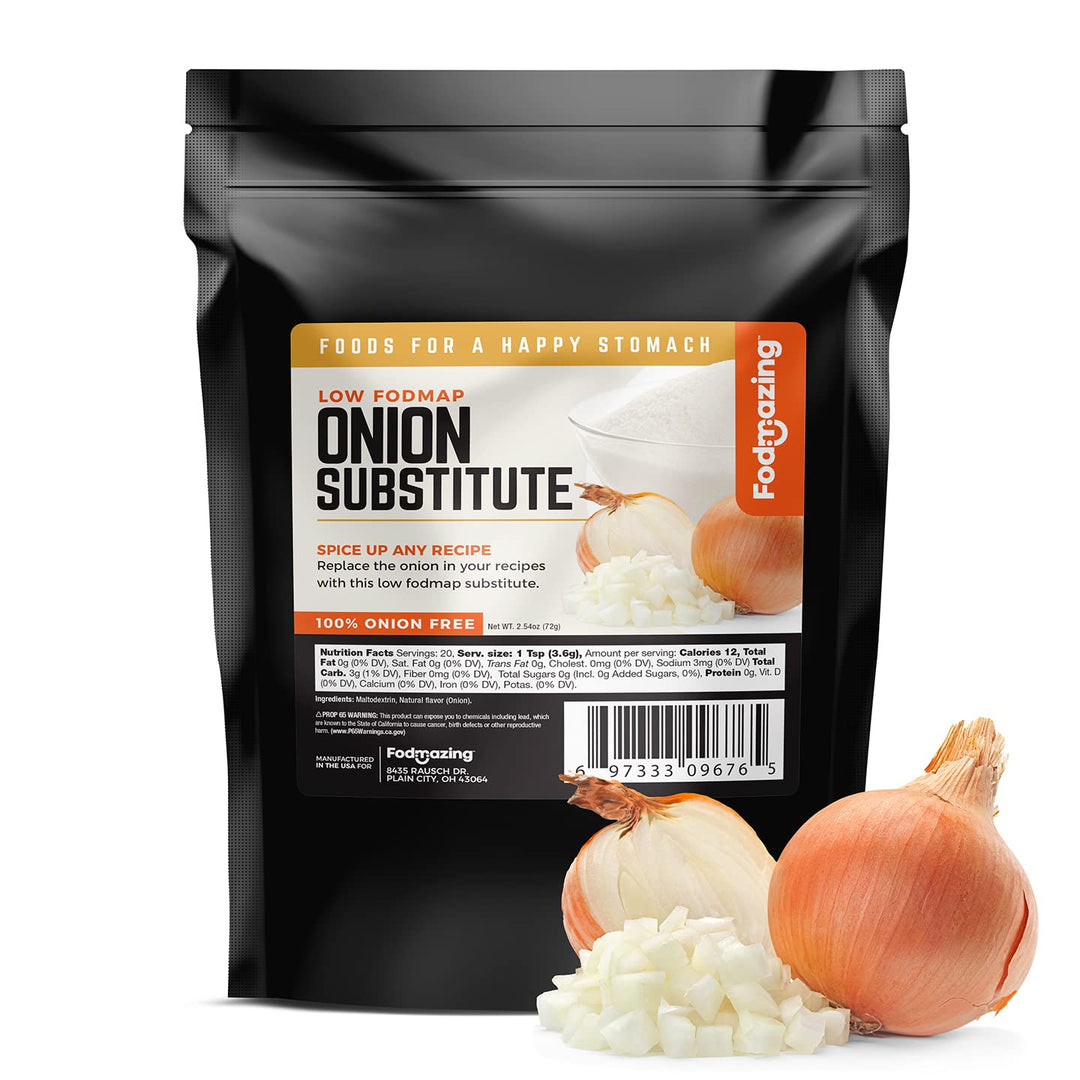 Fodmazing Zwiebelersatz, niedriger FodMap-Knoblauchersatz, IBS-freundlich, gentechnikfrei, fettfrei,
