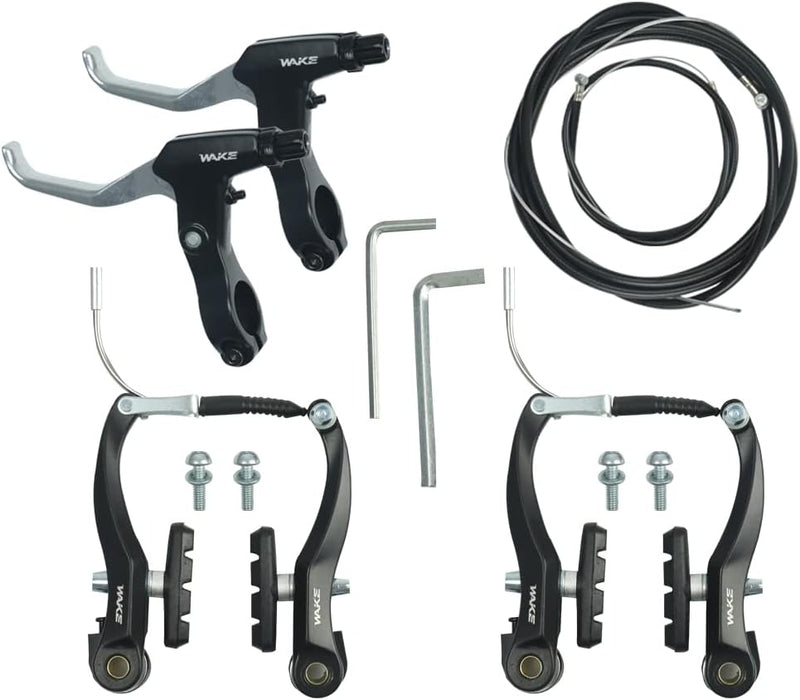 FOMTOR Fahrradbremsen Set V Brake Set, Fahrrad Bremsen Set, Fahrradbremsen mit Bremskabeln und Brems