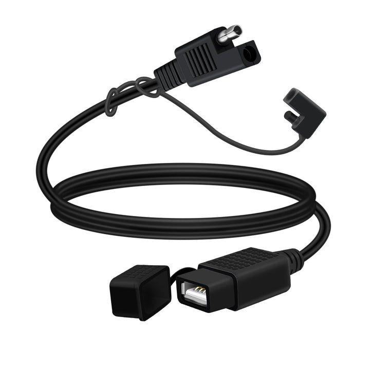 SAE auf USB Kabel USB Ladegeraet Motorrad 18AWG 5V 2,1 A mit Wasserdichter Kappe für Motorräder, Ele