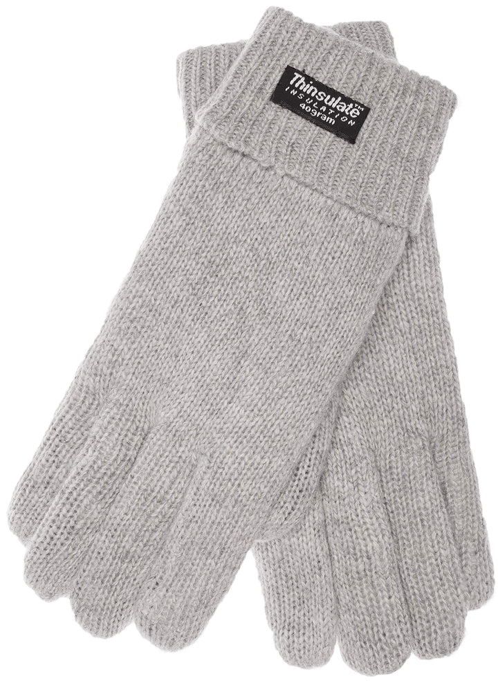 EEM Damen Strickhandschuhe, weiche Wolle, Thinsulate Thermofutter L-XL Grau Melange, L-XL Grau Melan