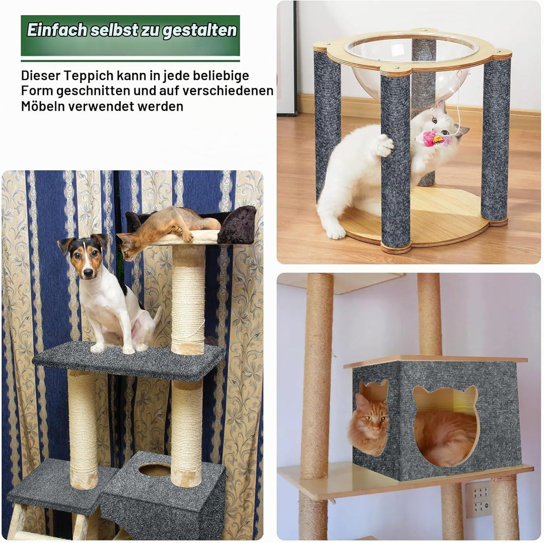 300cm×40cm Kratzmatte Katze Selbstklebend, Kratzschutz Sofa Katze, Trimmbare DIY Katzen Kratzmatte m