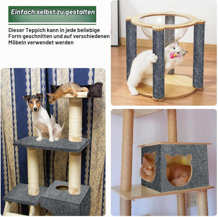 300cm×40cm Kratzmatte Katze Selbstklebend, Kratzschutz Sofa Katze, Trimmbare DIY Katzen Kratzmatte m