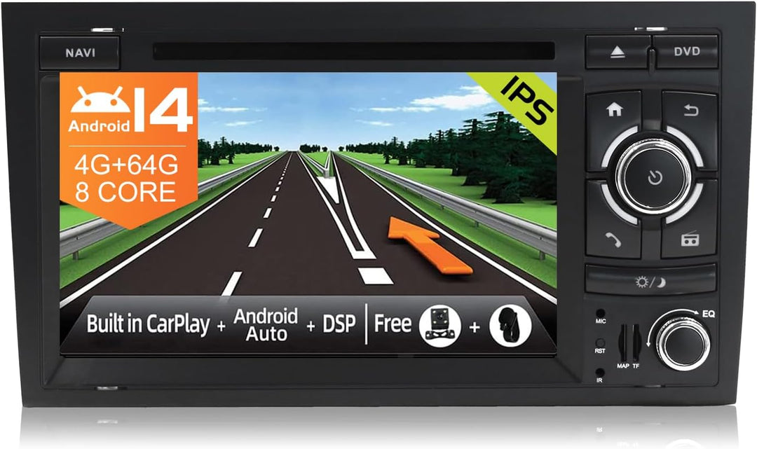 JOYX Android 12 Autoradio Passt für Audi A4/S4/RS4/Seat Exeo - [4G+64G] - Eingebaut DSP+Carplay+Andr