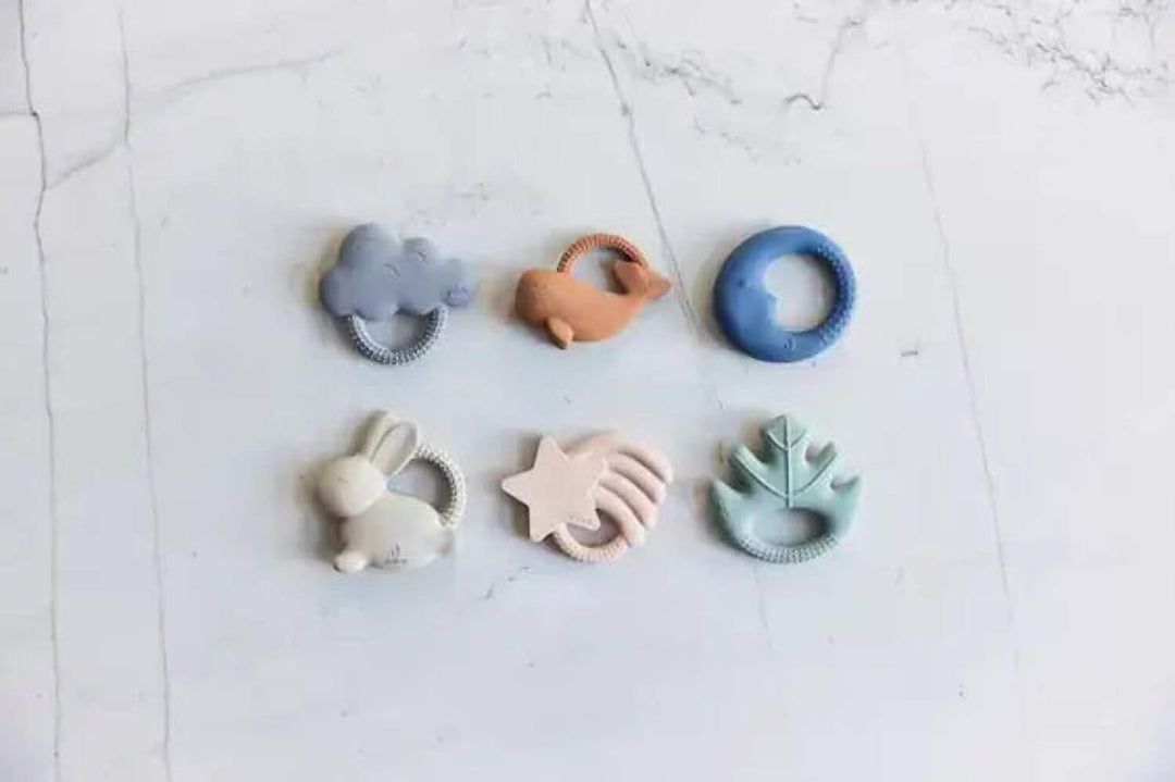 Jollein Naturkautschuk Beissring Baby Whale Caramel - Wal - Baby Greifling - Zahnungshilfe - Schadst