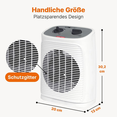 Clatronic® Heizlüfter inkl. Ventilatorfunktion | elektrische Heizung mit stufenlosem regelbarem Ther