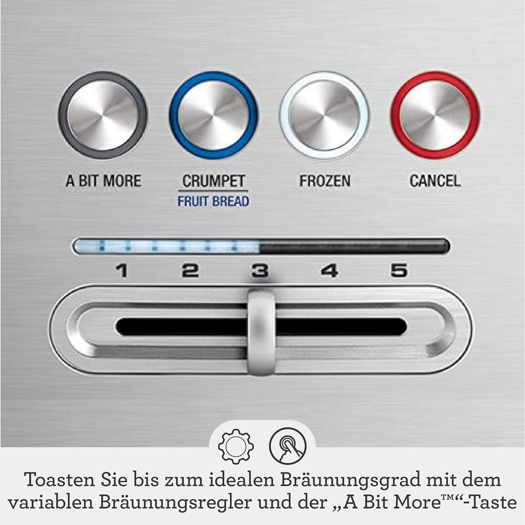 Sage - The 'A Bit More' Toaster 4 Slice, Gebürsteter Edelstahl 4 Schächte, 4 Schächte