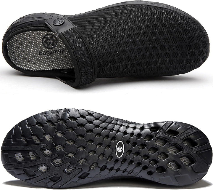 Unisex Clogs Hausschuhe Atmungsaktiv Mesh Pantoletten Sommer Beach Freizeit Schuhe rutschfest Weiche