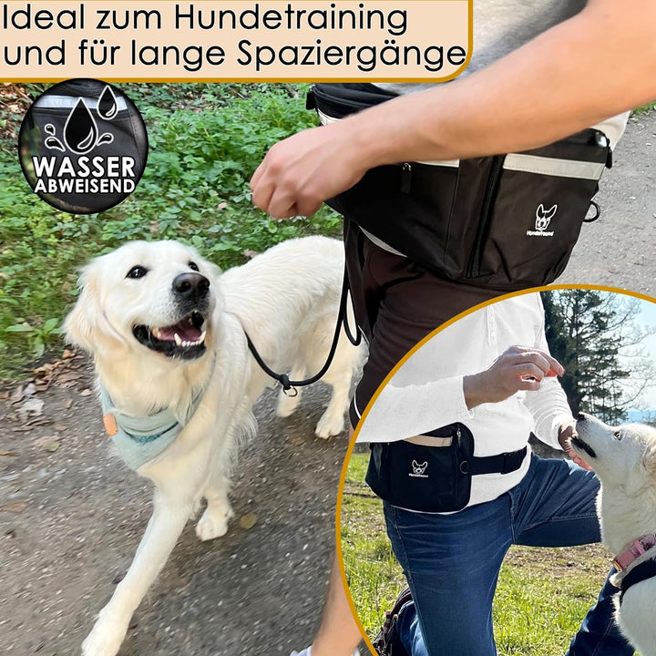 Hundefreund Leckerlitasche für Hunde XXL - Extra grosser reflektierender Leckerlibeutel mit Bauchgur