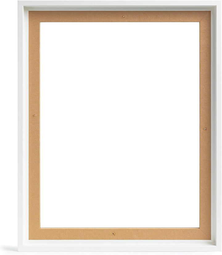 Stallmann Design Schattenfugenrahmen für Keilrahmen | 40x40 cm | weiss | MDF Rahmen für Leinwände mi
