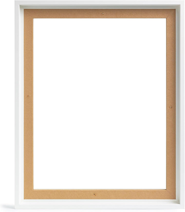 Stallmann Design Schattenfugenrahmen 50x80 cm weiss, Bilderrahmen für Leinwandbilder auf Keilrahmen,