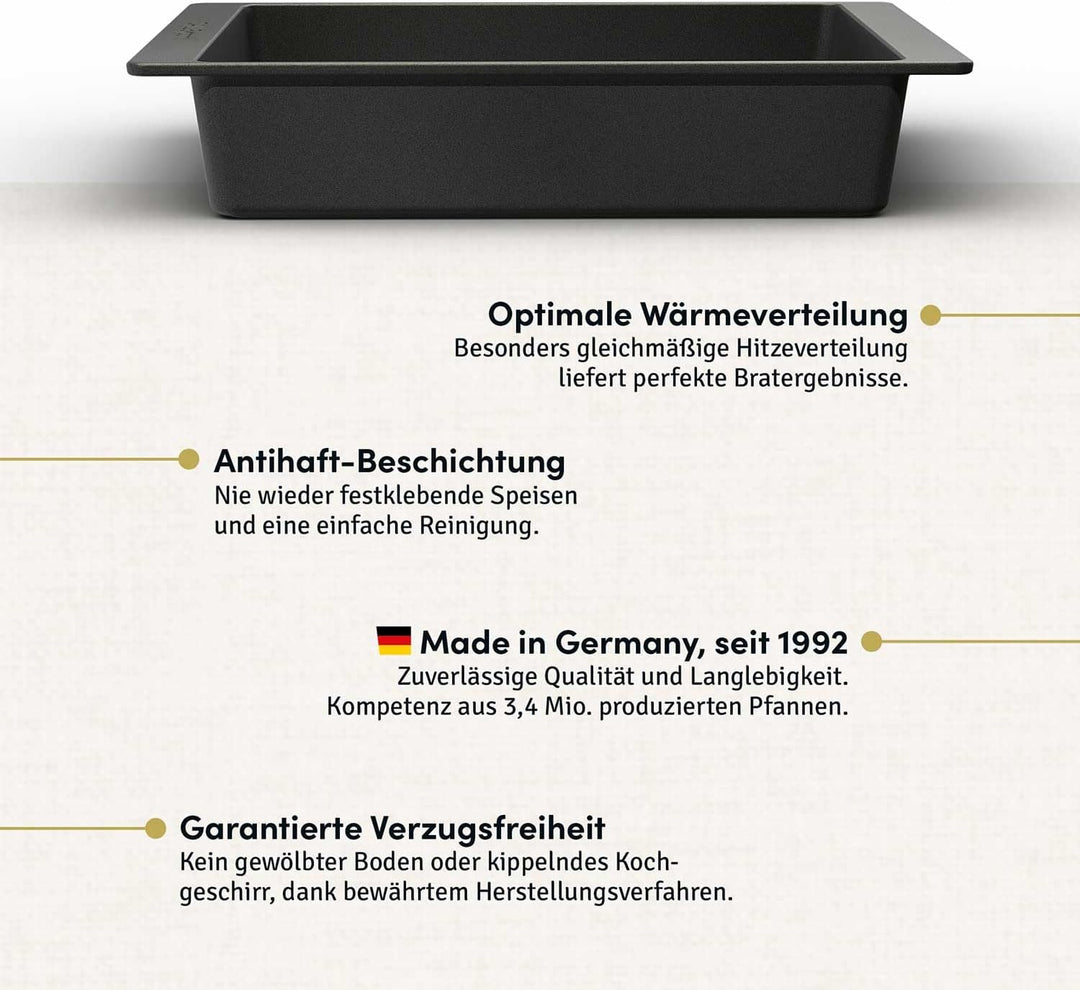 Hoffmann x CALLEkocht Aluminium-Handguss Bräter, 41x26 cm, Anthrazit, Induktionsgeeignet, Backofenfe