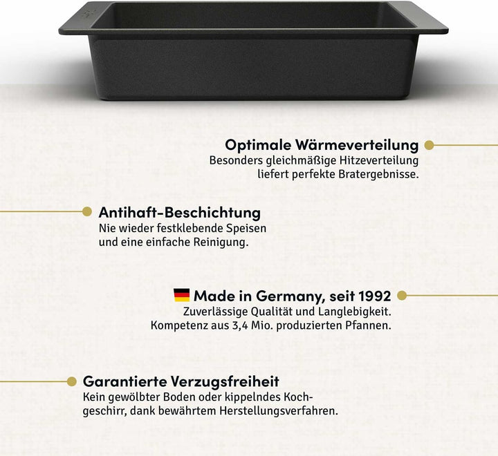Hoffmann x CALLEkocht Aluminium-Handguss Bräter, 41x26 cm, Anthrazit, Induktionsgeeignet, Backofenfe