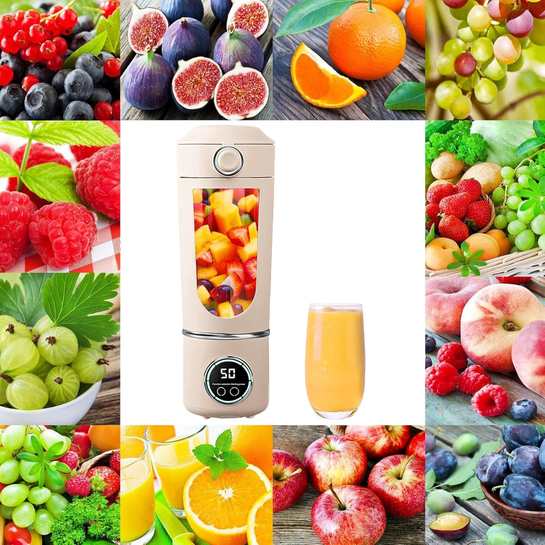 Tragbarer Mixer, Mini Standmixer, Portable Blender, 700ML Mini Blender, Wiederaufladbarer Typ-C, 12