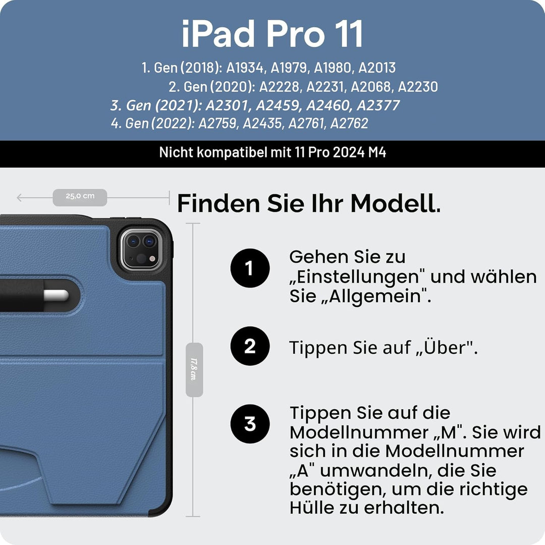 ZUGU iPad Pro 11 Hülle 2022/2021 / 2020/2018 4. / 3. / 2. / 1. Generation schlanke Schutzhülle 8 Win