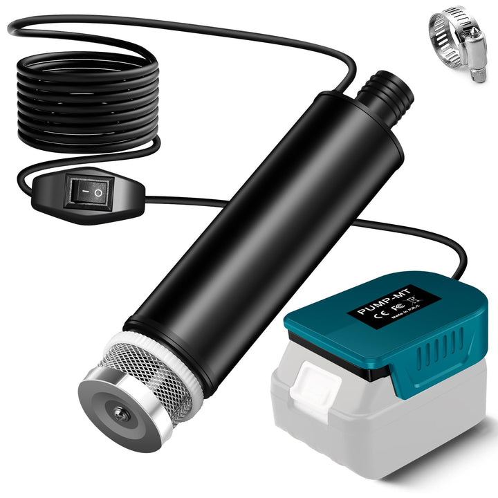 Tragbare Wasserpumpe Sumpfpumpe für Makita 18V Lithium Akku, 120W, 12V Regenfass Wassertransferpumpe