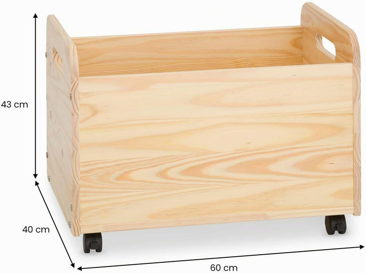 IDIMEX Spielzeugkiste Benjamin aus Kiefer Massivholz Natur - Kinderzimmer Aufbewahrung, Spielzeugbox