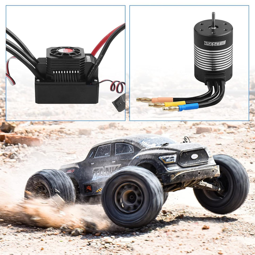 3650 5900KV Bürstenloser RC Motor und 120A ESC & Programm Karten Set Wasserdicht Motor ESC Combo Upd