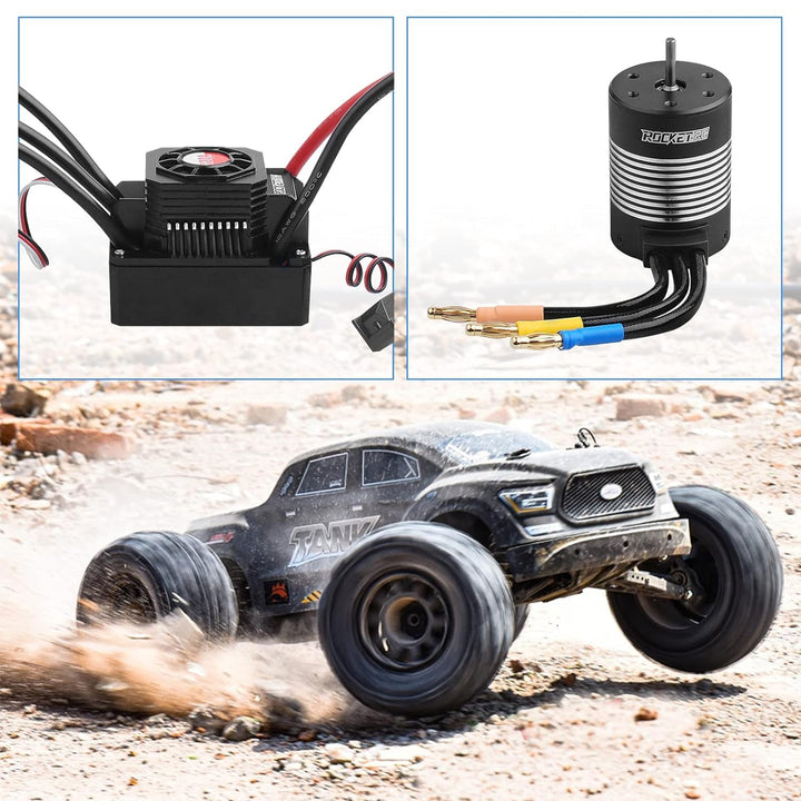 3650 5900KV Bürstenloser RC Motor und 120A ESC & Programm Karten Set Wasserdicht Motor ESC Combo Upd