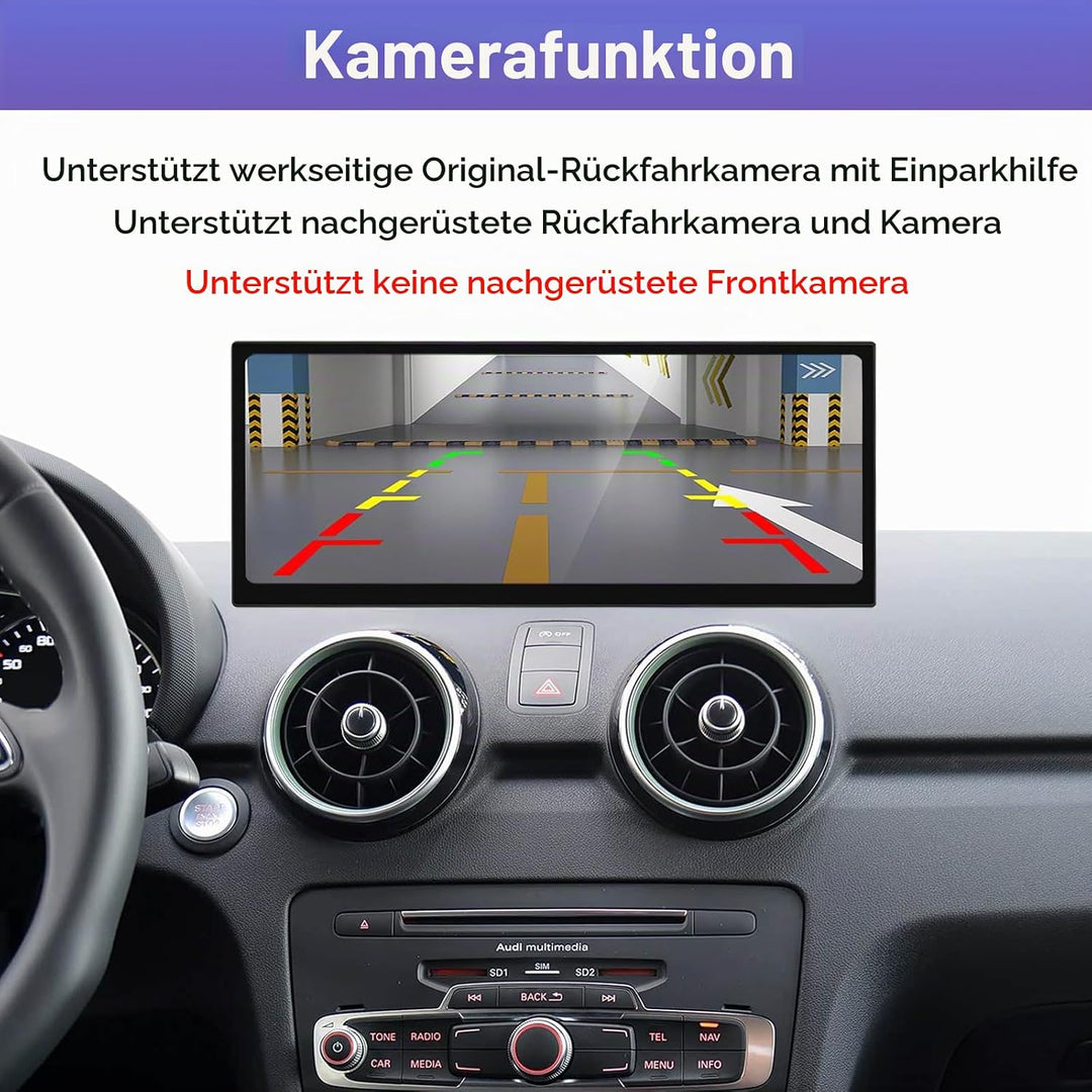 Road Top 12,3 Zoll Ultraschmaler Autoradio CarPlay für Audi A1 (2012-2018) | Linux HD Touchscreen, W