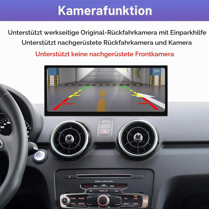 Road Top 12,3 Zoll Ultraschmaler Autoradio CarPlay für Audi A1 (2012-2018) | Linux HD Touchscreen, W