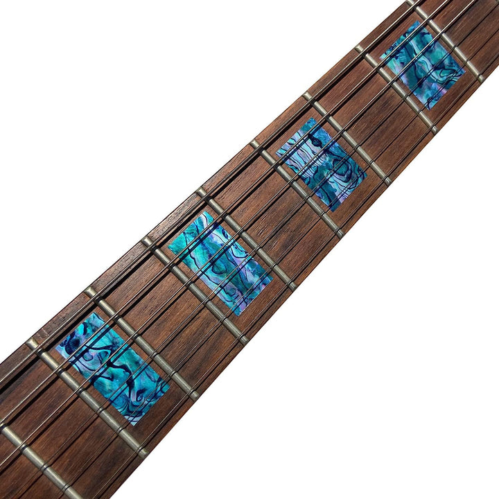 Inlaystickers Sticker Griffbrett Position Marker für Gitarren &amp; Bass - LP SG Blocks - Abalone Blau,