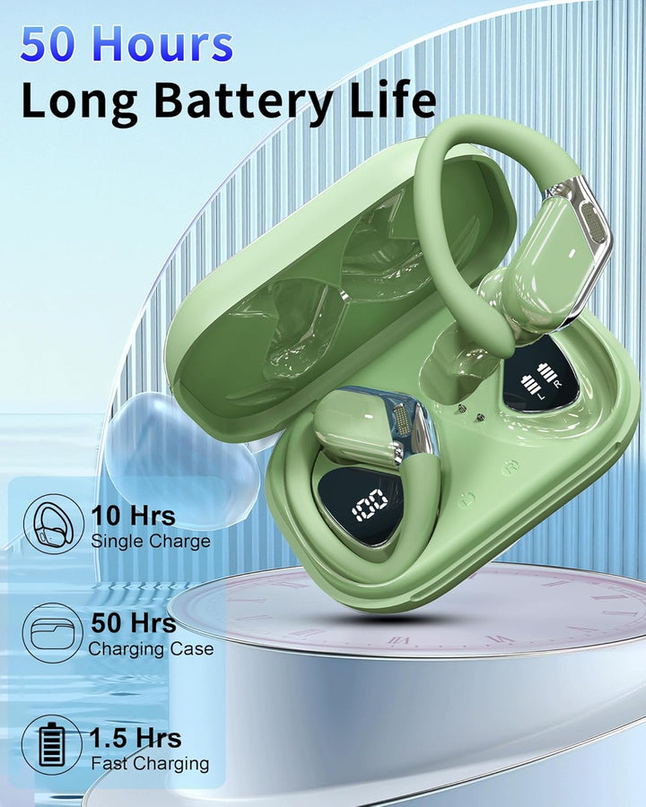 Rolosar 2026 Bluetooth Kopfhörer, Kopfhörer Kabellos Bluetooth 5.4 Sport In Ear Kopfhörer mit 4 ENC