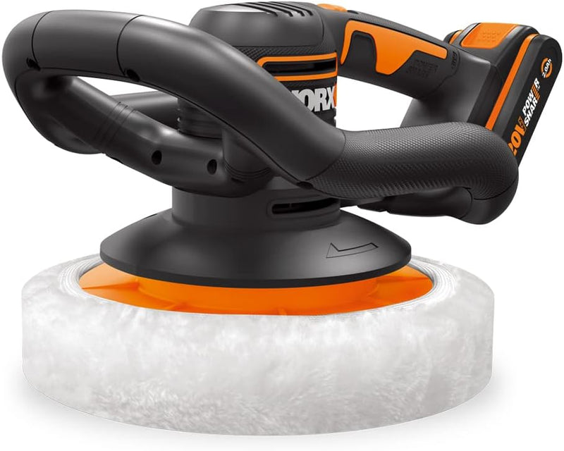 WORX WX856 Akku Poliermaschine 20V – Elektrische Poliermaschine zum Polieren im Innen- und Aussenber