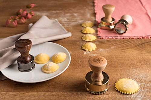Marcato Ravioli Maker Stempel, Design rund, 6,3 cm, Champagner