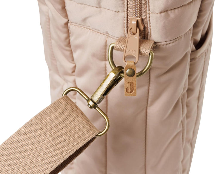 Jollein Wickeltasche Puffed Moos - Biscuit - Wasserabweisend - Kinderwagentasche - Babytasche Multif