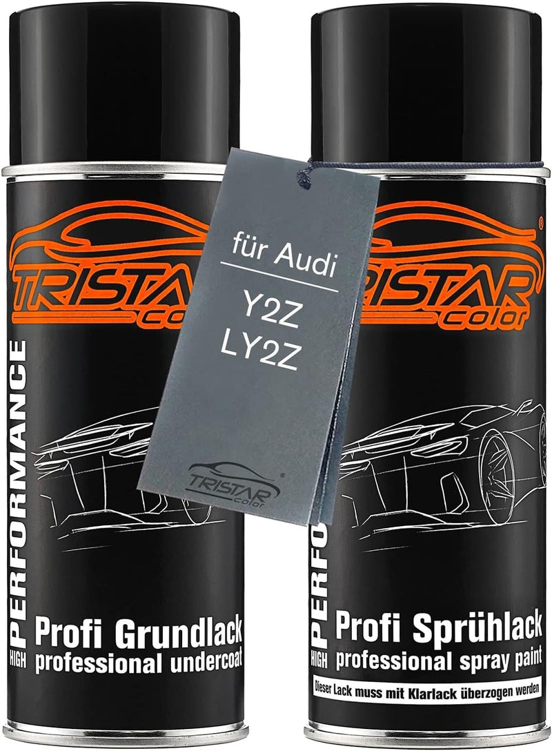 Autolack Spraydosen Set für Audi Y2Z / LY2Z Korallenorange Metallic Grundlack Basislack Sprühdose 40