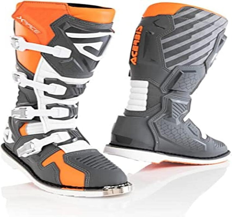 Acerbis Herren X-race Stiefel 40 EU Orange Grau, 40 EU Orange Grau