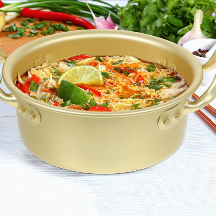 ABOOFAN Aluminium Ramen Topf 8.07In Mit Doppelgriff Und Löffel – Leichter Instant-Nudeltopf Für Camp