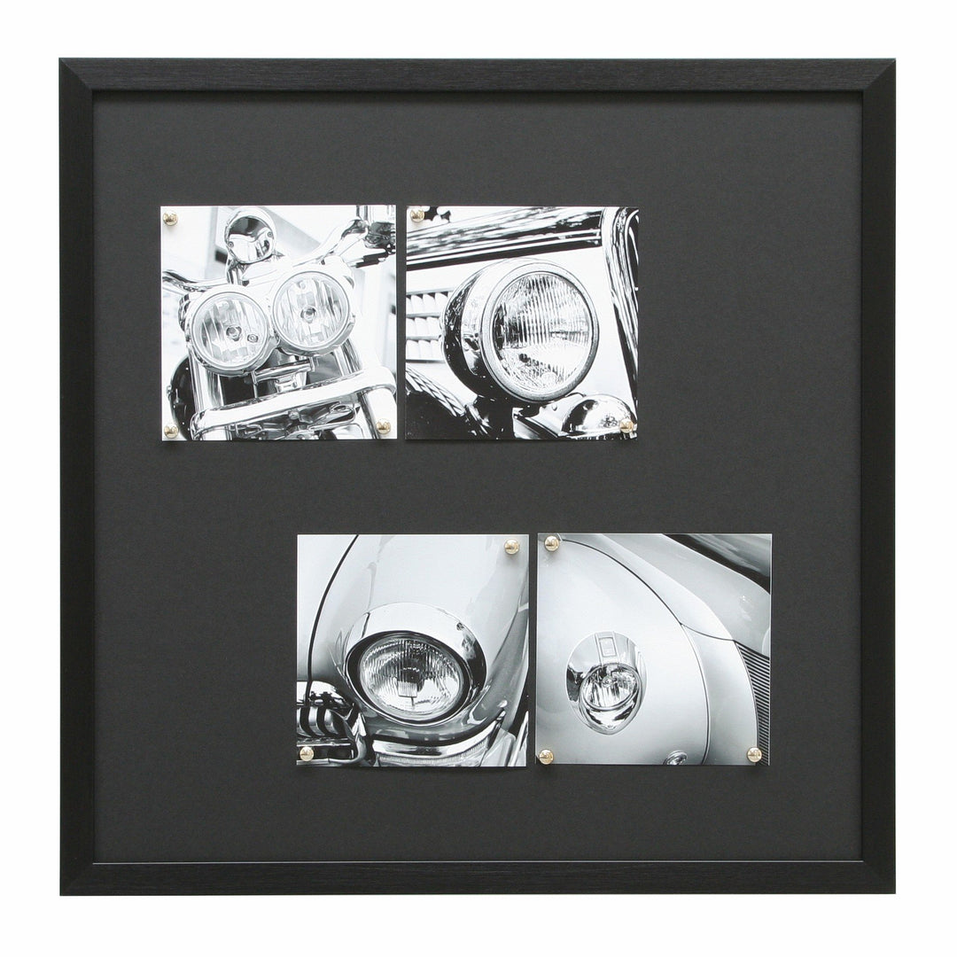 Deknudt Frames S41VH2 Magnetwand und Magnete 50x50 Magnetwand Schwarz mit 10 weissen Magneten Kunsts