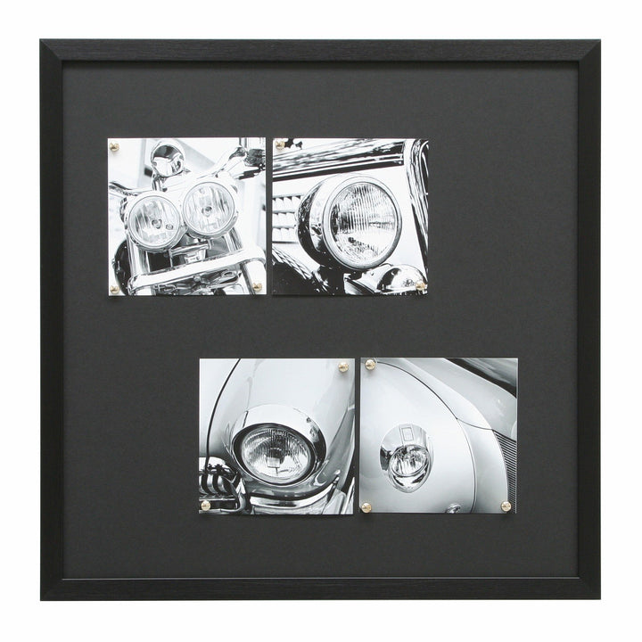 Deknudt Frames S41VH2 Magnetwand und Magnete 50x50 Magnetwand Schwarz mit 10 weissen Magneten Kunsts