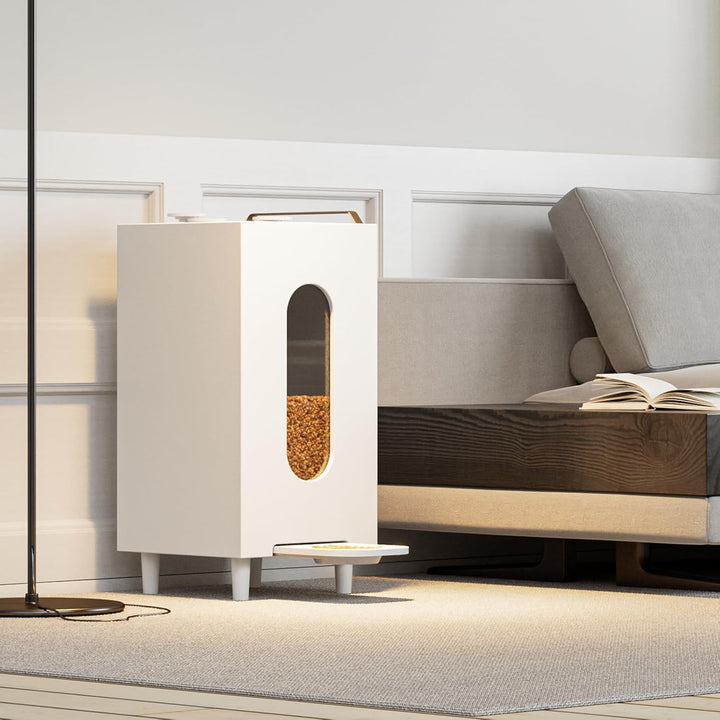 Trockenfutterspender 20L für Katzen Hunde Futterspender Futterautomat mit Schale Tiere 60 x 30 x 30