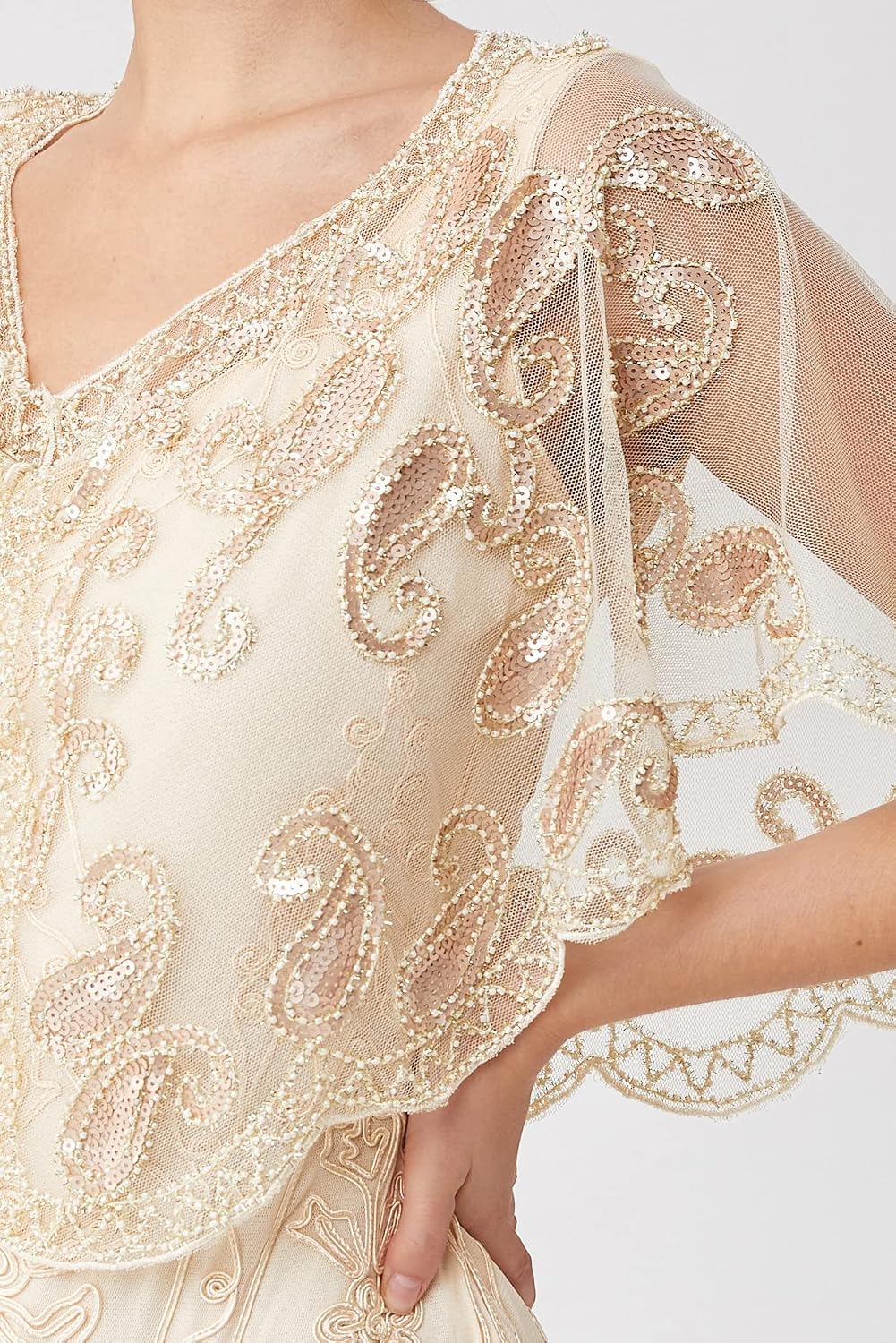 1920er Jahre Retro Schal Umschlagtücher für Abendkleider Stola für Hochzeit Party Gatsby Kostüm Acce