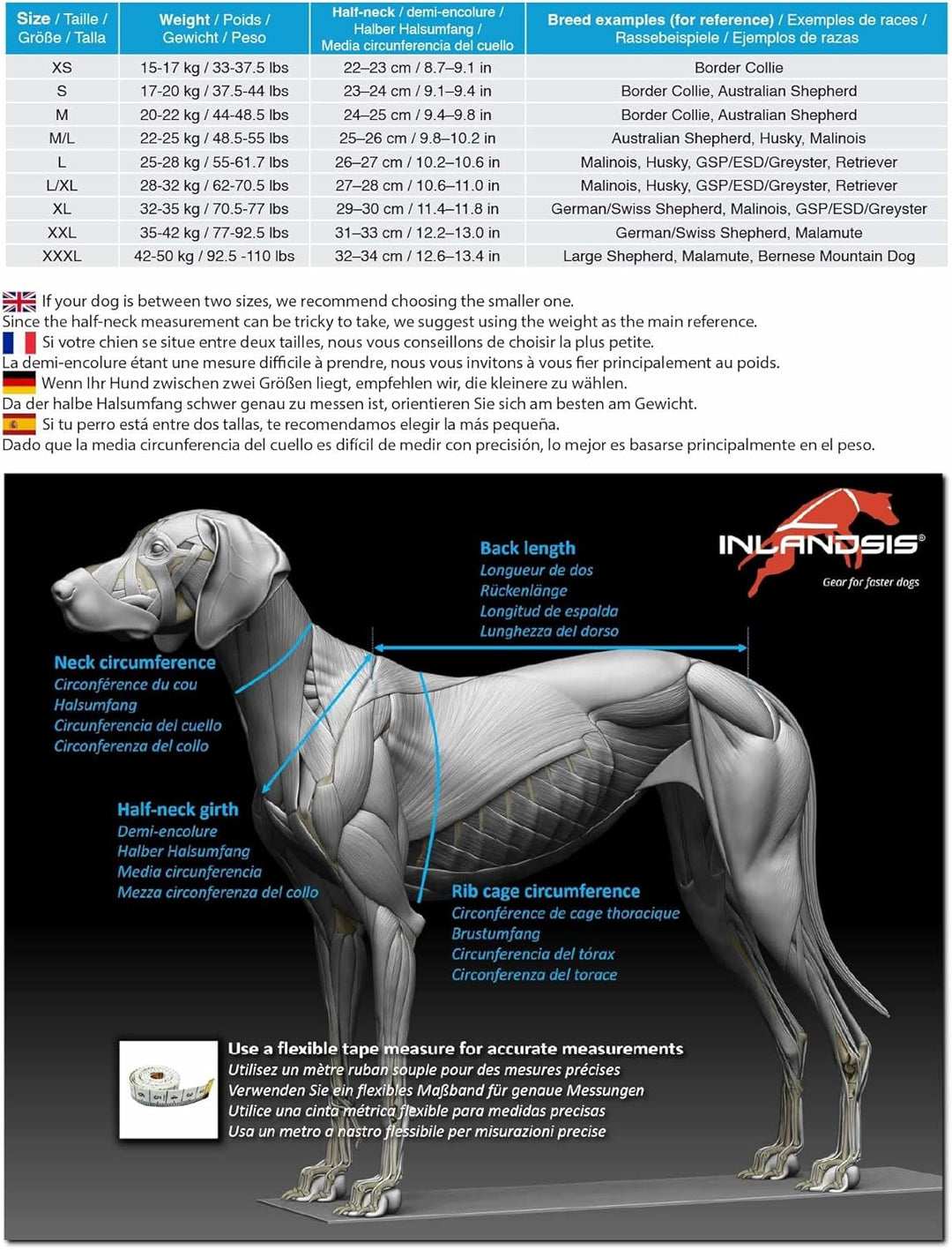 Vielseitiges Hundegeschirr Inlandsis Polar Quest X-Back – Leicht, Ergonomisch und Widerstandsfähig –