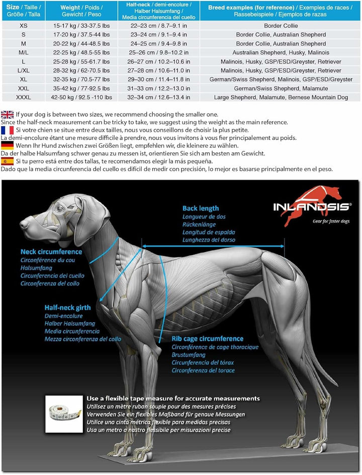 Universal-Hundegeschirr Inlandsis Polar Quest X-Back – Leicht, Ergonomisch und Robust – Canicross, C