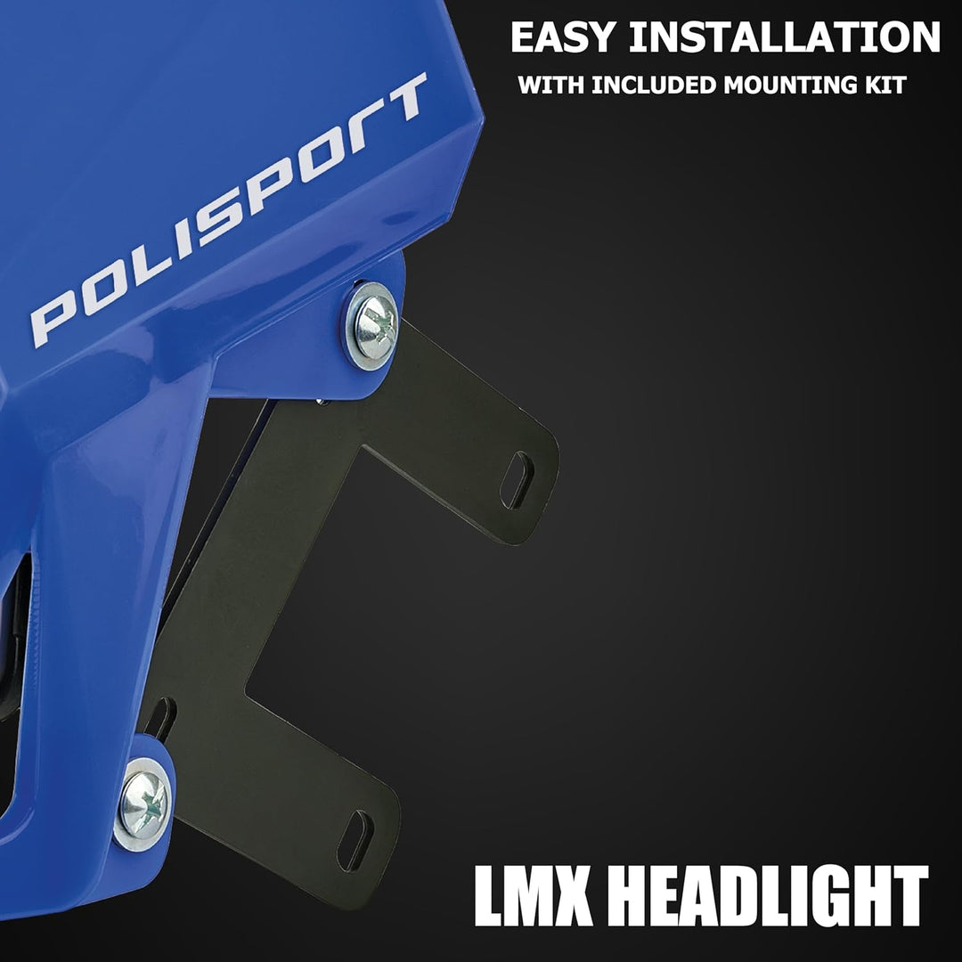 Polisport 8657600002 - LMX-Scheinwerfer aus Polypropylen mit Halogenlampe, kompatibel mit allen Moto